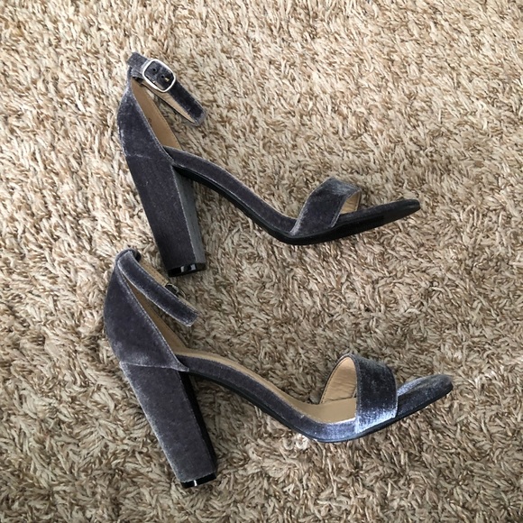 BAMBOO crushed velvet block heels - Picture 4 of 6